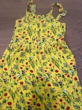 Next Level Apparel Yellow Floral Sundress